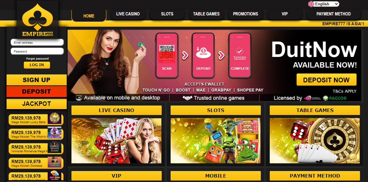 EMPIRE777 – Best Betting Site in Malaysia for Slots